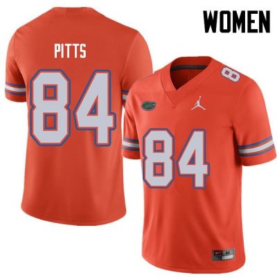 Women's Florida Gators #84 Kyle Pitts NCAA Jordan Brand Orange Authentic Stitched College Football Jersey ZTS7762MB